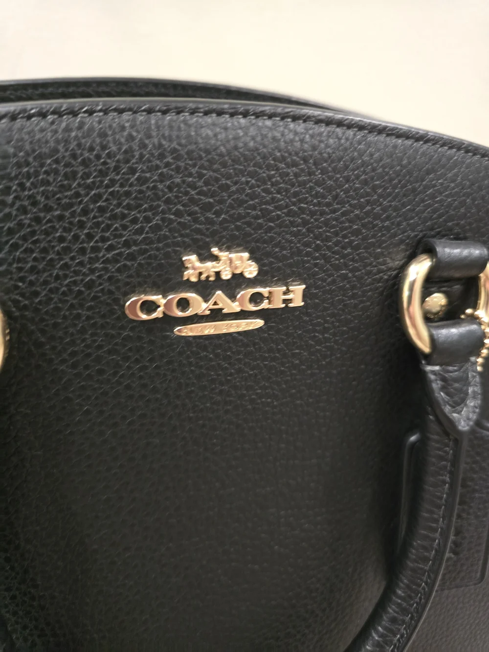 🔥 Coach Black Leather Satchel Bag